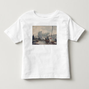 T-shirt Pour Les Tous Petits Déchargement de bateaux de pêche