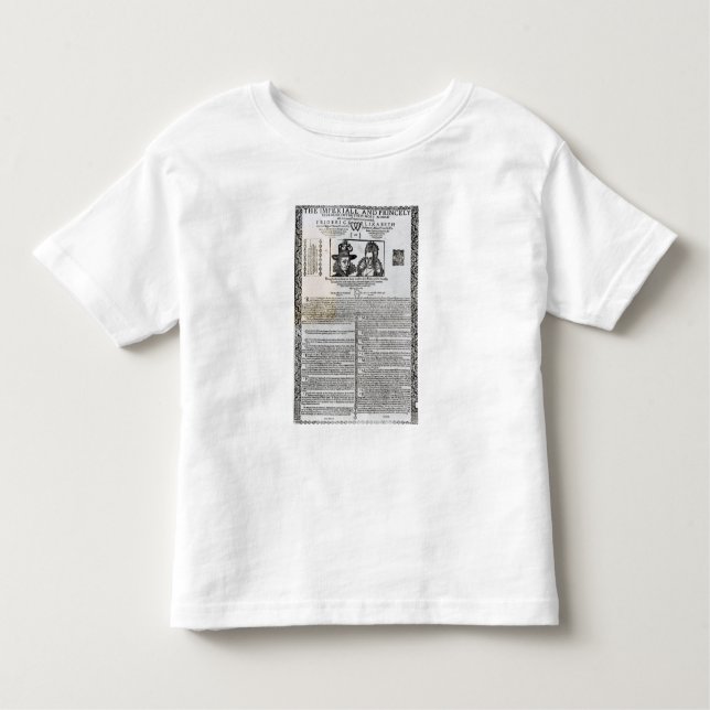T-shirt Pour Les Tous Petits Déclaration du mariage de Frederick V (Devant)