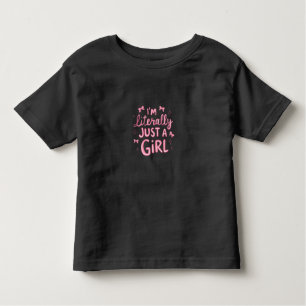 T-shirt Pour Les Tous Petits "Déclaration rose joueuse"