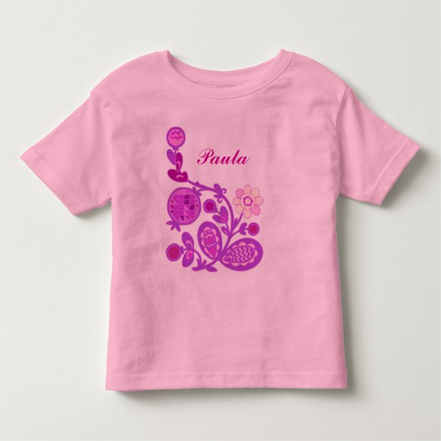 T-shirt Pour Les Tous Petits Déco Fleurs Nommées (Devant)
