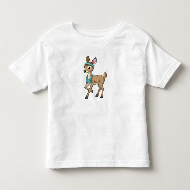 T-shirt Pour Les Tous Petits Deer at Fitness with Towel (Devant)