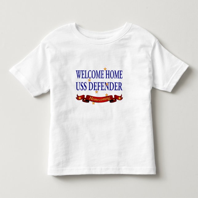 T-shirt Pour Les Tous Petits Défenseur à la maison bienvenu d'USS (Devant)