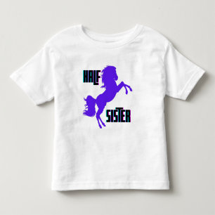 T-shirt Pour Les Tous Petits Demi-soeur Poney Violet Fratrie