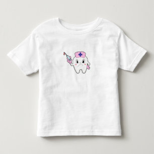 T-shirt Pour Les Tous Petits Dents comme infirmière avec seringue.PNG