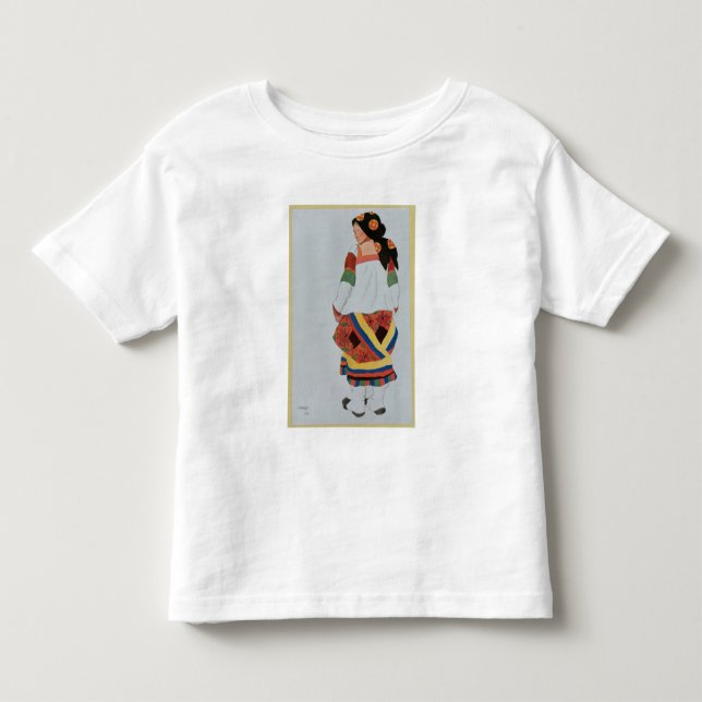 T-shirt Pour Les Tous Petits Design de costume pour une fille paysanne, 1922 (c (Devant)