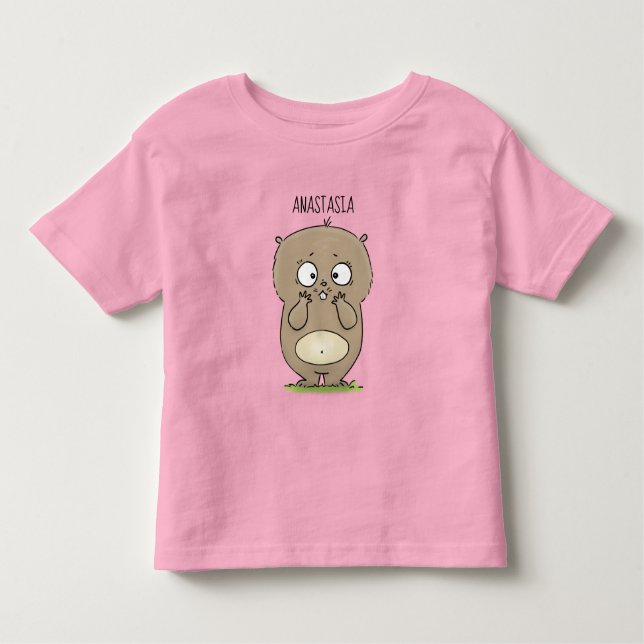 T-shirt Pour Les Tous Petits Dessin d'adorable hamster (Devant)