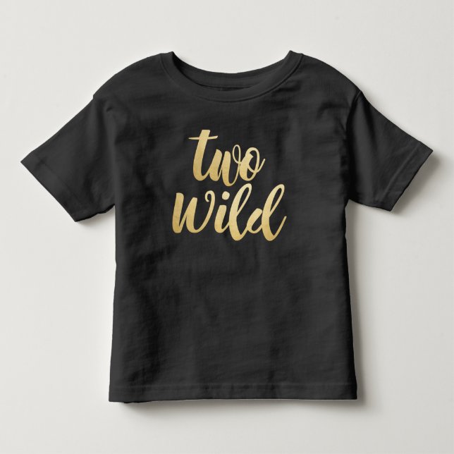 T-shirt Pour Les Tous Petits Deux Chemise Fille d'Anniversaire (Devant)