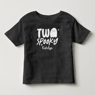 T-shirt Pour Les Tous Petits Deux Éffrayants Halloween personnalisés 2e anniver