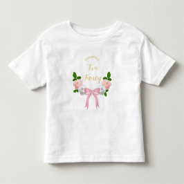 T-shirt Pour Les Tous Petits Deux Fancy Bow Floral Anniversaire