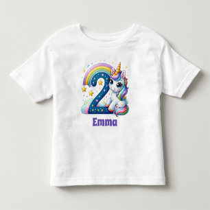 T-shirt Pour Les Tous Petits Deuxième anniversaire magique - Unicorne personnal