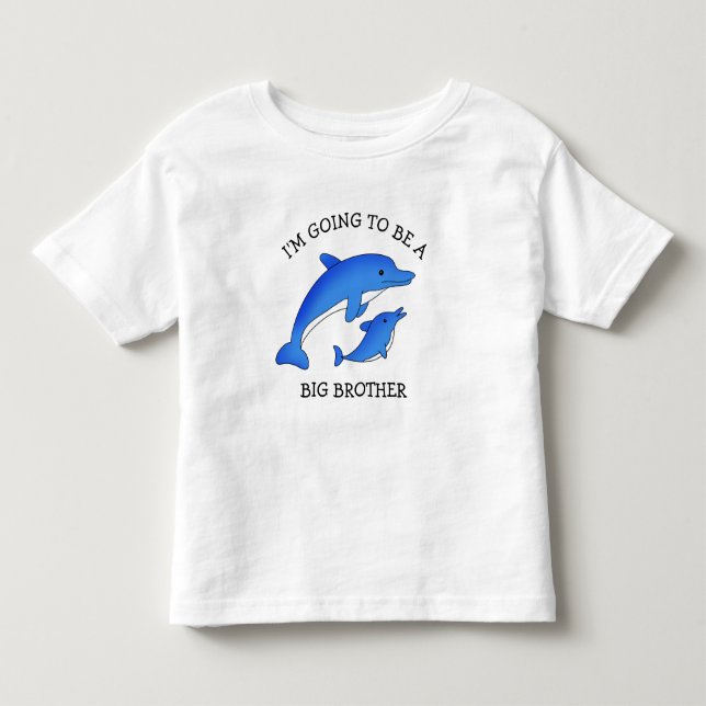 T-shirt Pour Les Tous Petits Devenir grand frère | Dauphins (Devant)