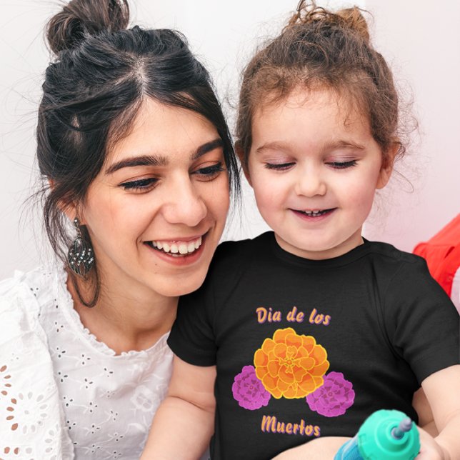 T-shirt Pour Les Tous Petits Día de los Muertos Marigold Trio (Créateur téléchargé)