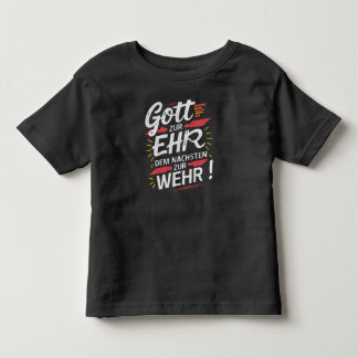 T-shirt Pour Les Tous Petits Dieu pour l'honneur, le prochain pour la défense -