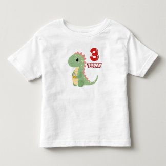 T-shirt Pour Les Tous Petits Dino Anniversaire 3 aujourd'hui