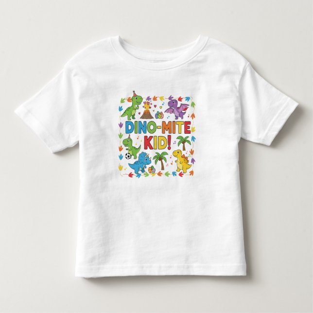 T-shirt Pour Les Tous Petits Dino-Mite Kid ! (Devant)