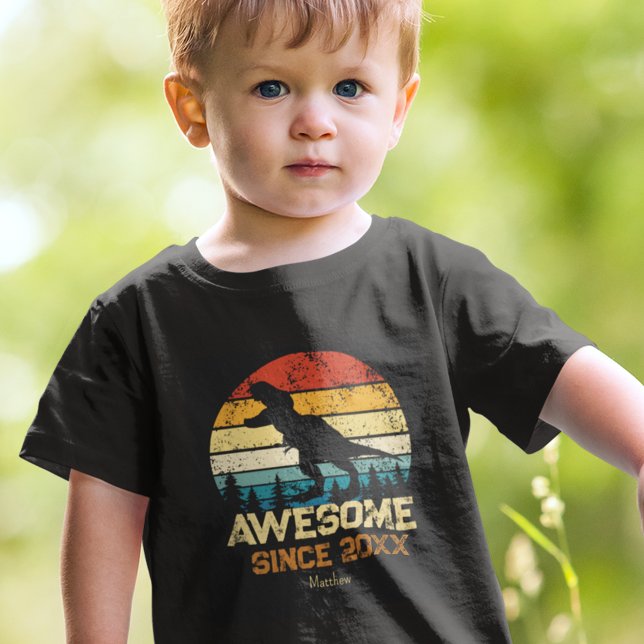 T-shirt Pour Les Tous Petits Dinosaure Anniversaire Garçon stupéfiant depuis l' (Créateur téléchargé)