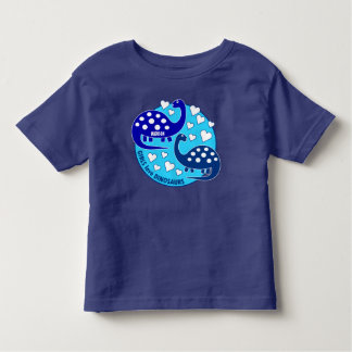 T-shirt Pour Les Tous Petits Dinosaure Bleu Simple Cute Filles | Cœurs