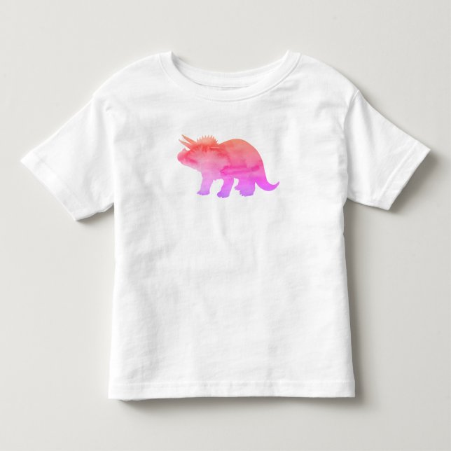T-shirt Pour Les Tous Petits Dinosaure Tricératops Peinture néon (Devant)