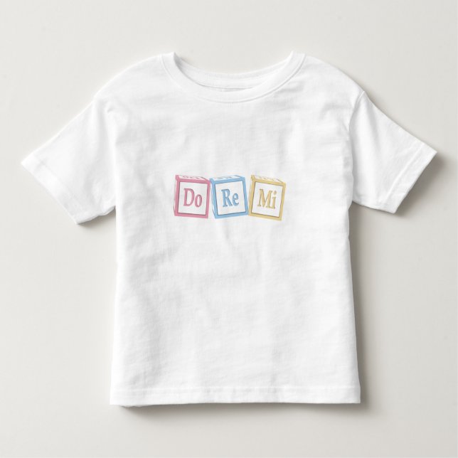 T-shirt Pour Les Tous Petits "Do Re Mi" Solfeggio Blocks (Devant)