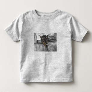 T-shirt Pour Les Tous Petits Doberman voyageant en voiture