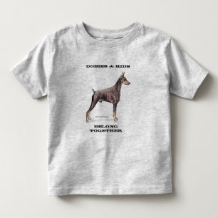 T-shirt Pour Les Tous Petits Dobies et enfants -- Pinscher de dobermann