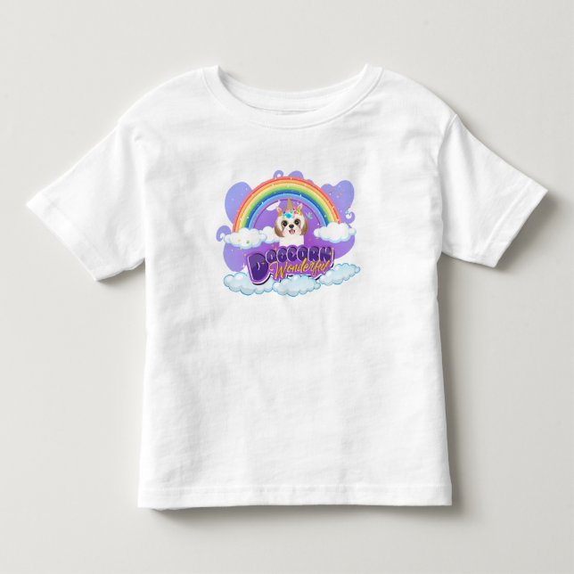 T-shirt Pour Les Tous Petits Dogcorn merveilleux (Devant)