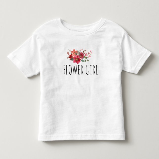 T-shirt Pour Les Tous Petits Douce Fleur Fille Jeune Tee | Bridesmaid (Devant)