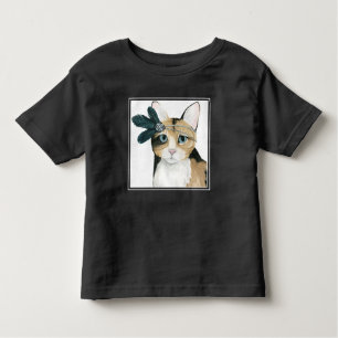 T-shirt Pour Les Tous Petits Downton Cat   Bejeweled With Feathers
