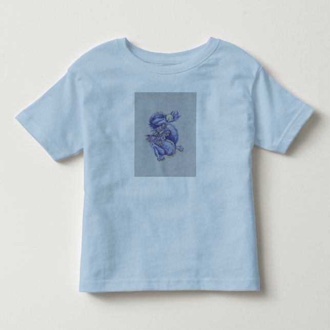 T-shirt Pour Les Tous Petits Dragon bleu (Devant)