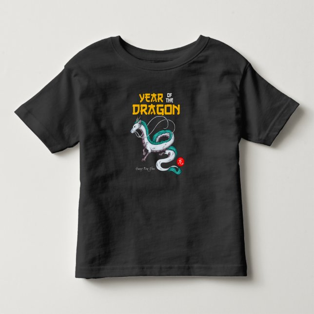 T-shirt Pour Les Tous Petits Dragon chinois Zodiac 2024 (Devant)