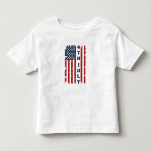 T-shirt Pour Les Tous Petits Drapeau américain 4 juillet et déchiré