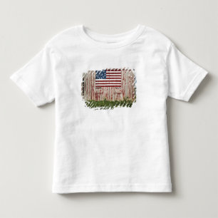T-shirt Pour Les Tous Petits Drapeau américain peint sur la grange