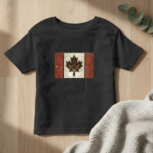 T-shirt Pour Les Tous Petits Drapeau Art Déco du patrimoine Canada Années 1
