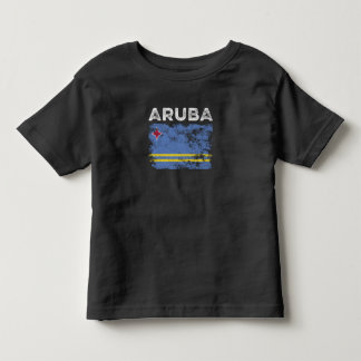T-shirt Pour Les Tous Petits Drapeau d'Aruba en détresse - Drapeau d'Aruba