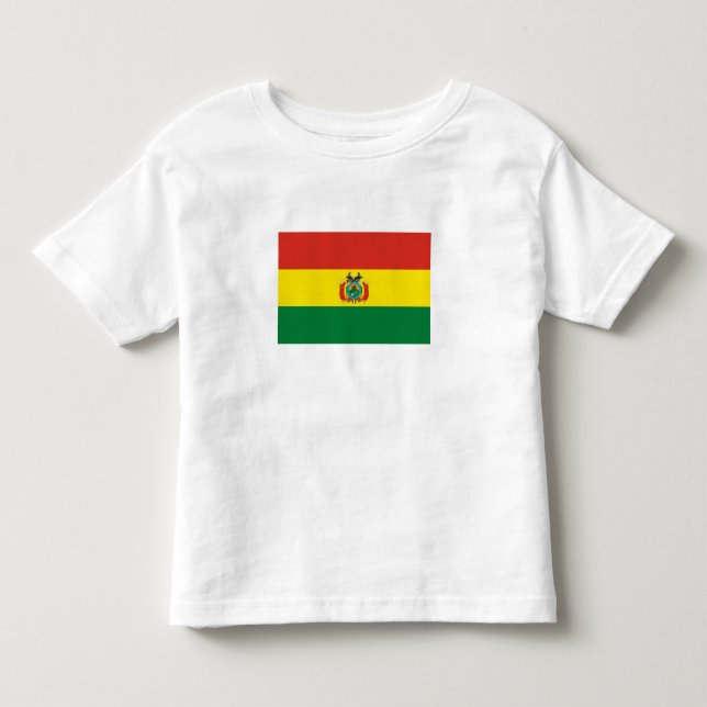 T-shirt Pour Les Tous Petits Drapeau de Bolivie patriotique (Devant)