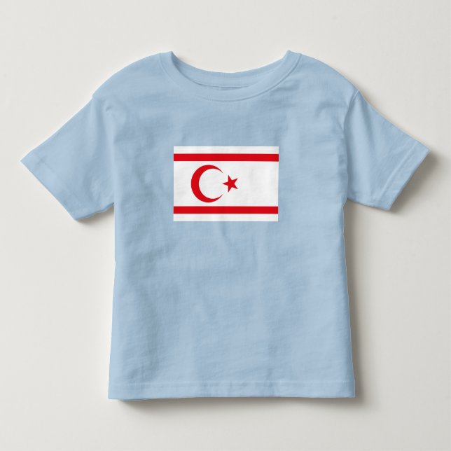 T-shirt Pour Les Tous Petits Drapeau de Chypre du Nord (Devant)