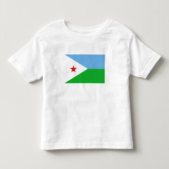 T-shirt Pour Les Tous Petits Drapeau de Djibouti (Devant)