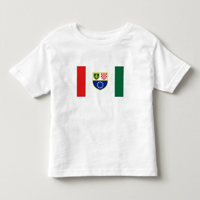 T-shirt Pour Les Tous Petits Drapeau de la Fédération de Bosnie (Devant)