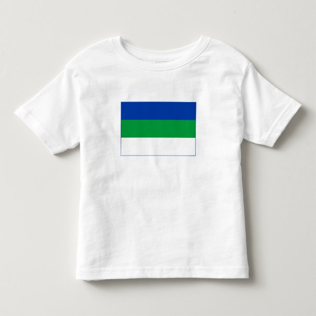 T-shirt Pour Les Tous Petits Drapeau de la République de Komi (Devant)