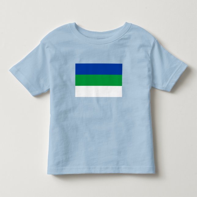 T-shirt Pour Les Tous Petits Drapeau de la République de Komi (Devant)