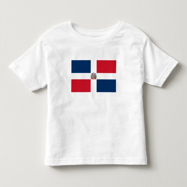 T-shirt Pour Les Tous Petits Drapeau de la République Dominicaine (Devant)