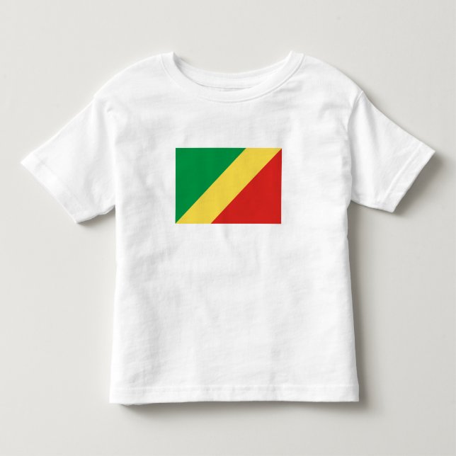 T-shirt Pour Les Tous Petits Drapeau de la République du Congo (Devant)