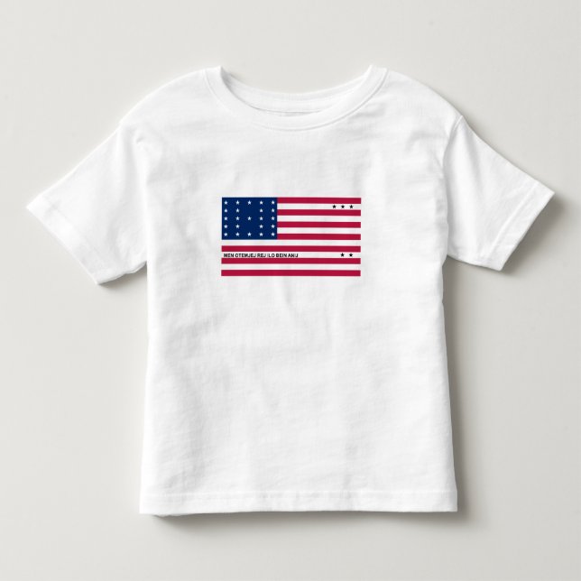 T-shirt Pour Les Tous Petits Drapeau de l'atoll de Bikini Patriotique (Devant)