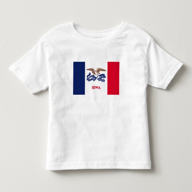 T-shirt Pour Les Tous Petits Drapeau de l'État de l'Iowa (Devant)