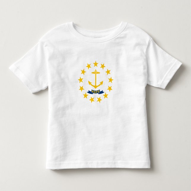 T-shirt Pour Les Tous Petits Drapeau de l'État de Rhode Island (Devant)