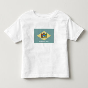T-shirt Pour Les Tous Petits Drapeau de l'État du Delaware