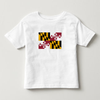 T-shirt Pour Les Tous Petits Drapeau de l'État du Maryland
