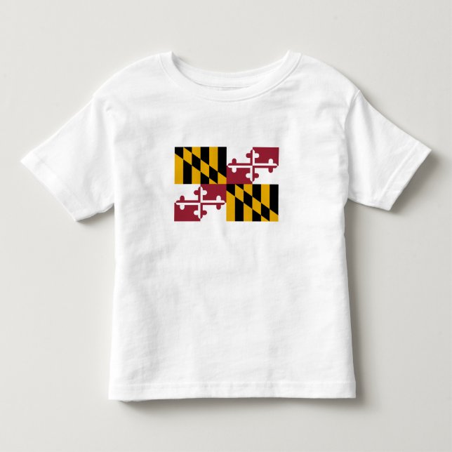 T-shirt Pour Les Tous Petits Drapeau de l'État du Maryland (Devant)