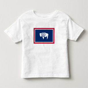 T-shirt Pour Les Tous Petits Drapeau de l'État du Wyoming