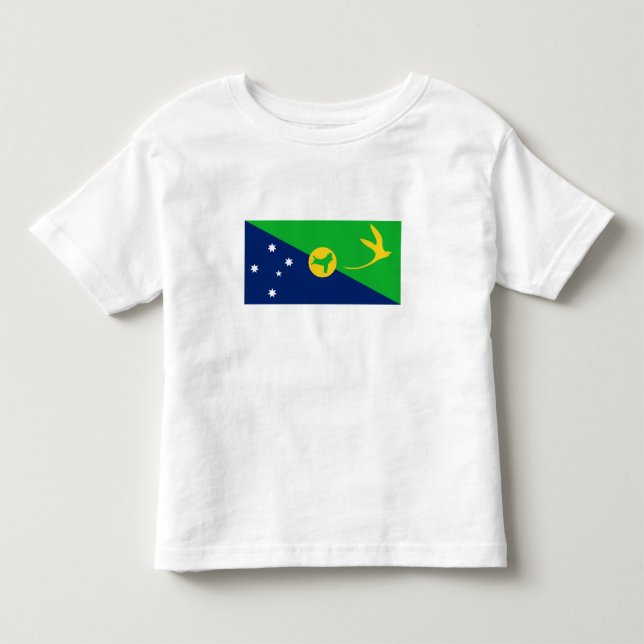 T-shirt Pour Les Tous Petits Drapeau de l'île Christmas (Devant)